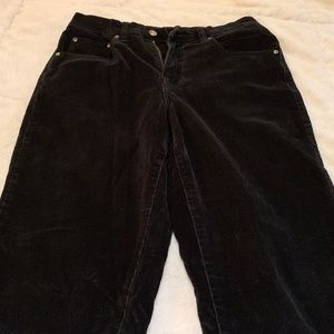 Fashion Bug Black Corduroy Pants